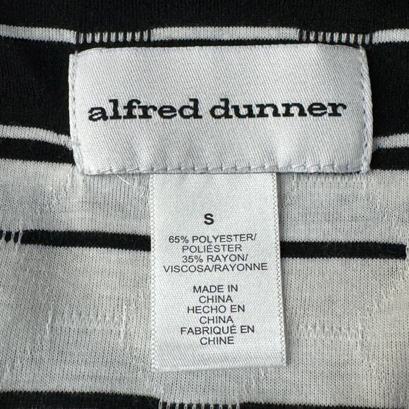 Alfred Dunner Small Top Geometric Stretch 3/4 Sleeve Round Neck Semi-Sheer Multi - Picture 6 of 7